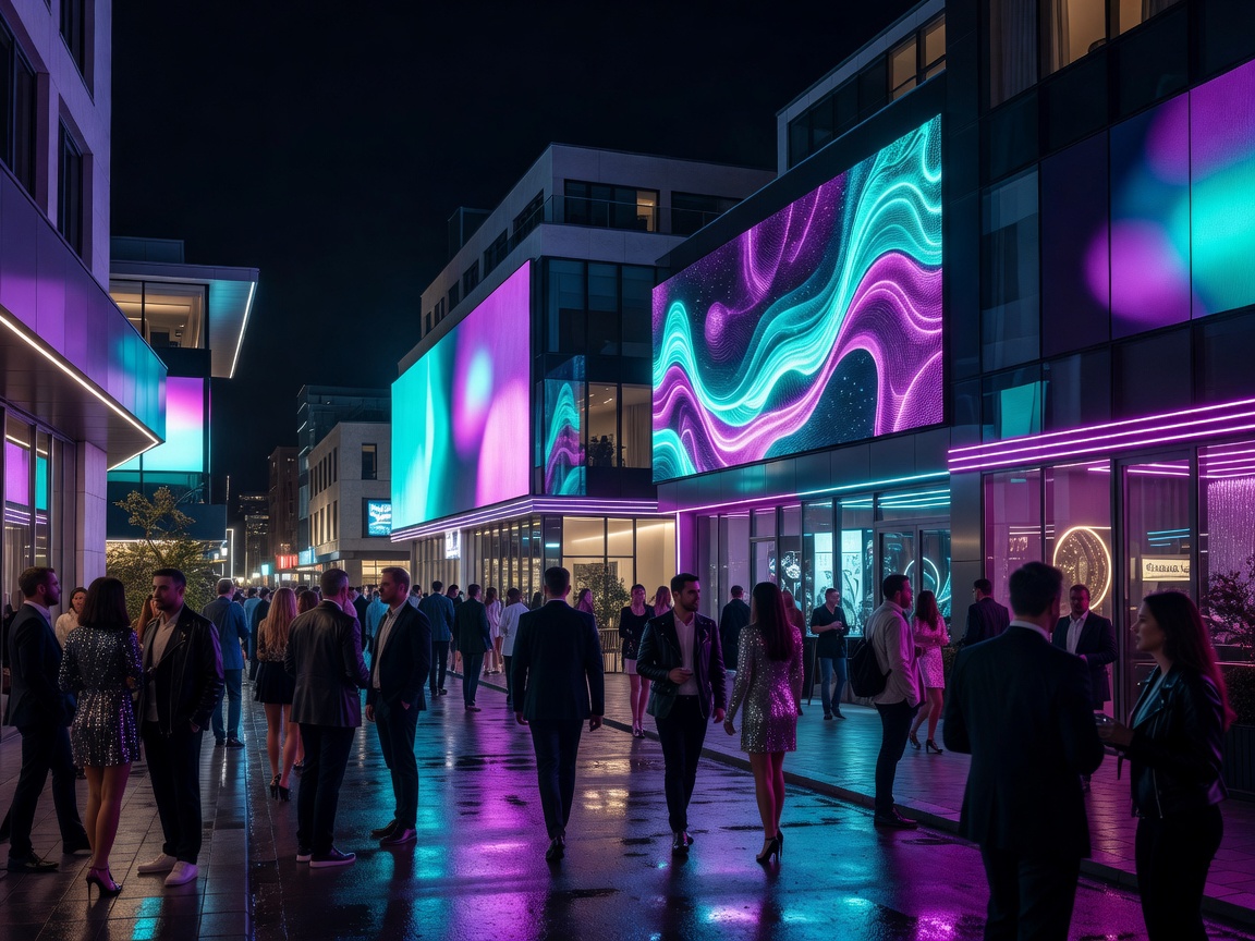Modern nightlife and glowing entertainment venues